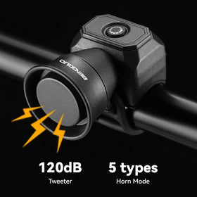 Klaxon Vélo USB Rechargeable Puissant Étanche 120dB Sonore