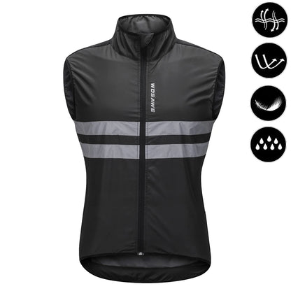Coupe-Vent Cyclisme WOSAWE Imperméable Réfléchissant