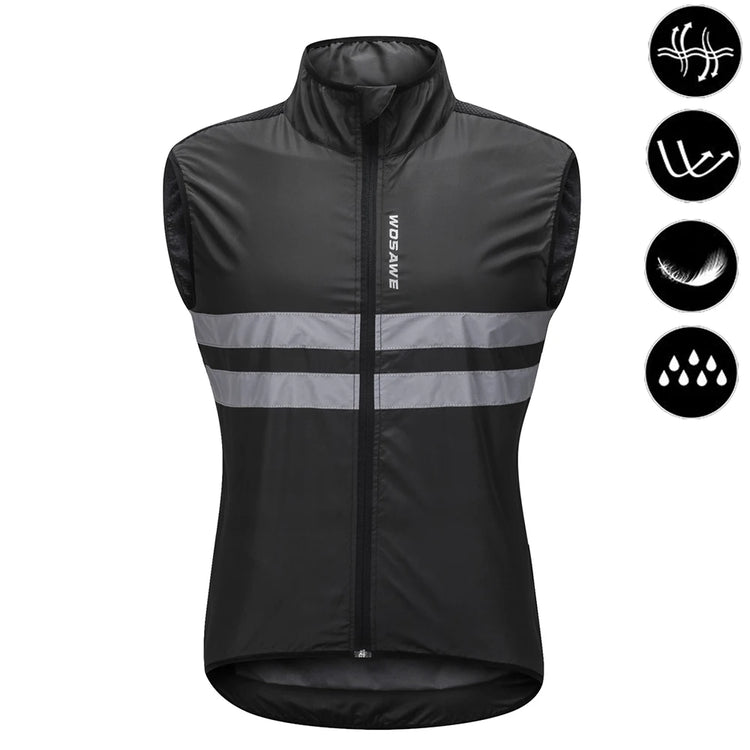 Coupe-Vent Cyclisme WOSAWE Imperméable Réfléchissant