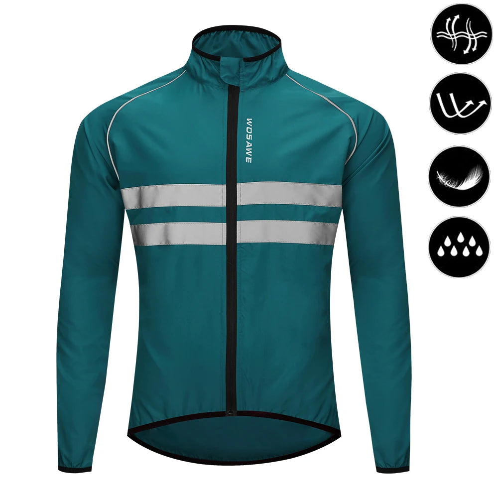 Coupe-Vent Cyclisme WOSAWE Imperméable Réfléchissant