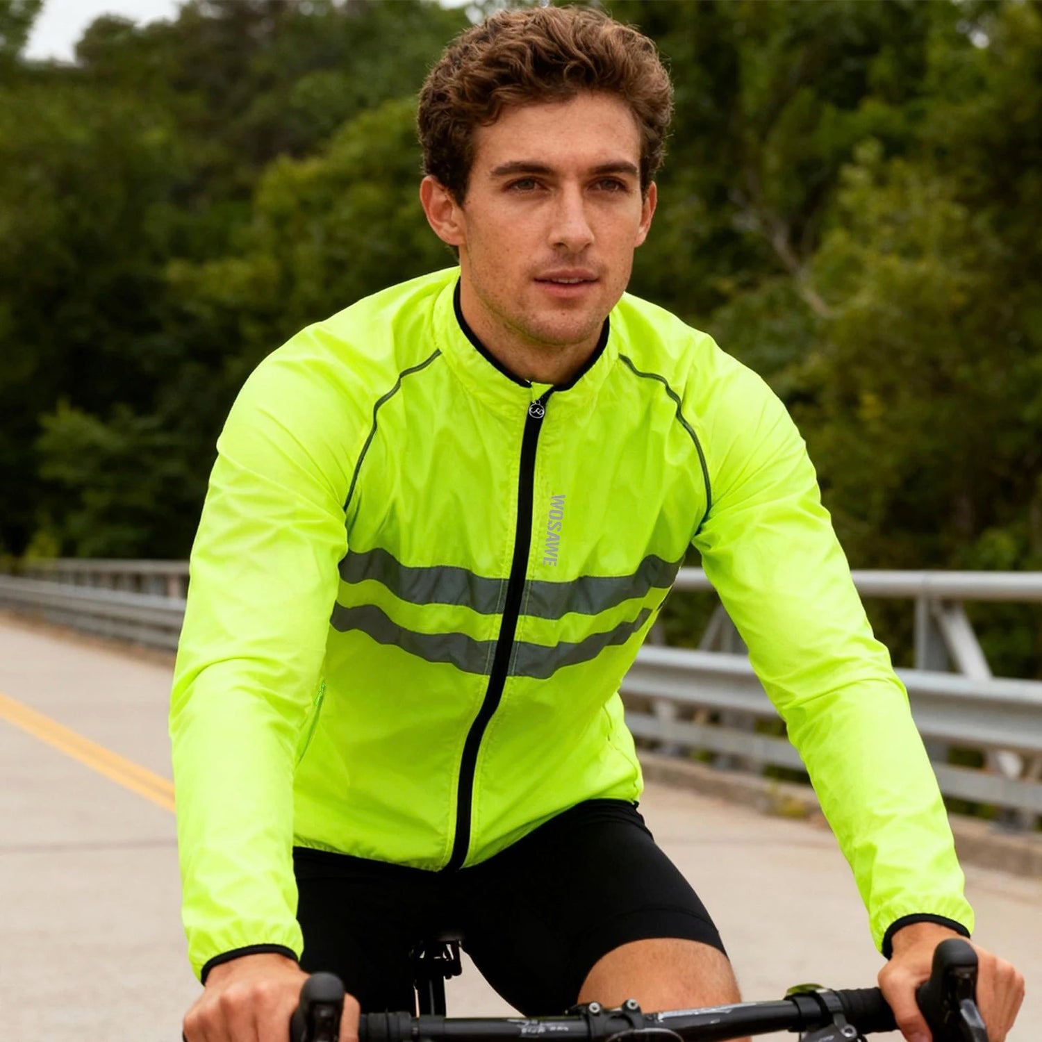 Coupe-Vent Cyclisme WOSAWE Imperméable Réfléchissant