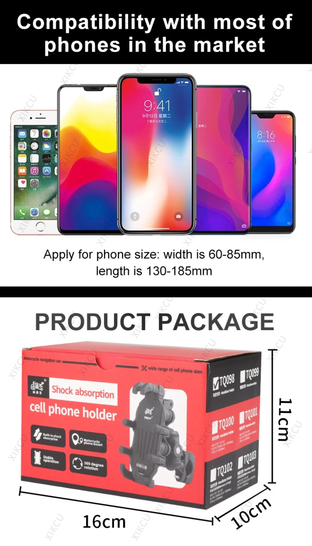 Support Téléphone Vélo Universel