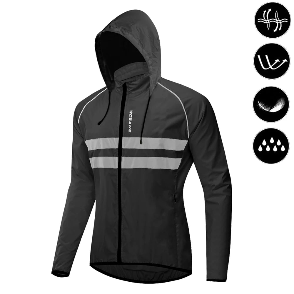 Coupe-Vent Cyclisme WOSAWE Imperméable Réfléchissant