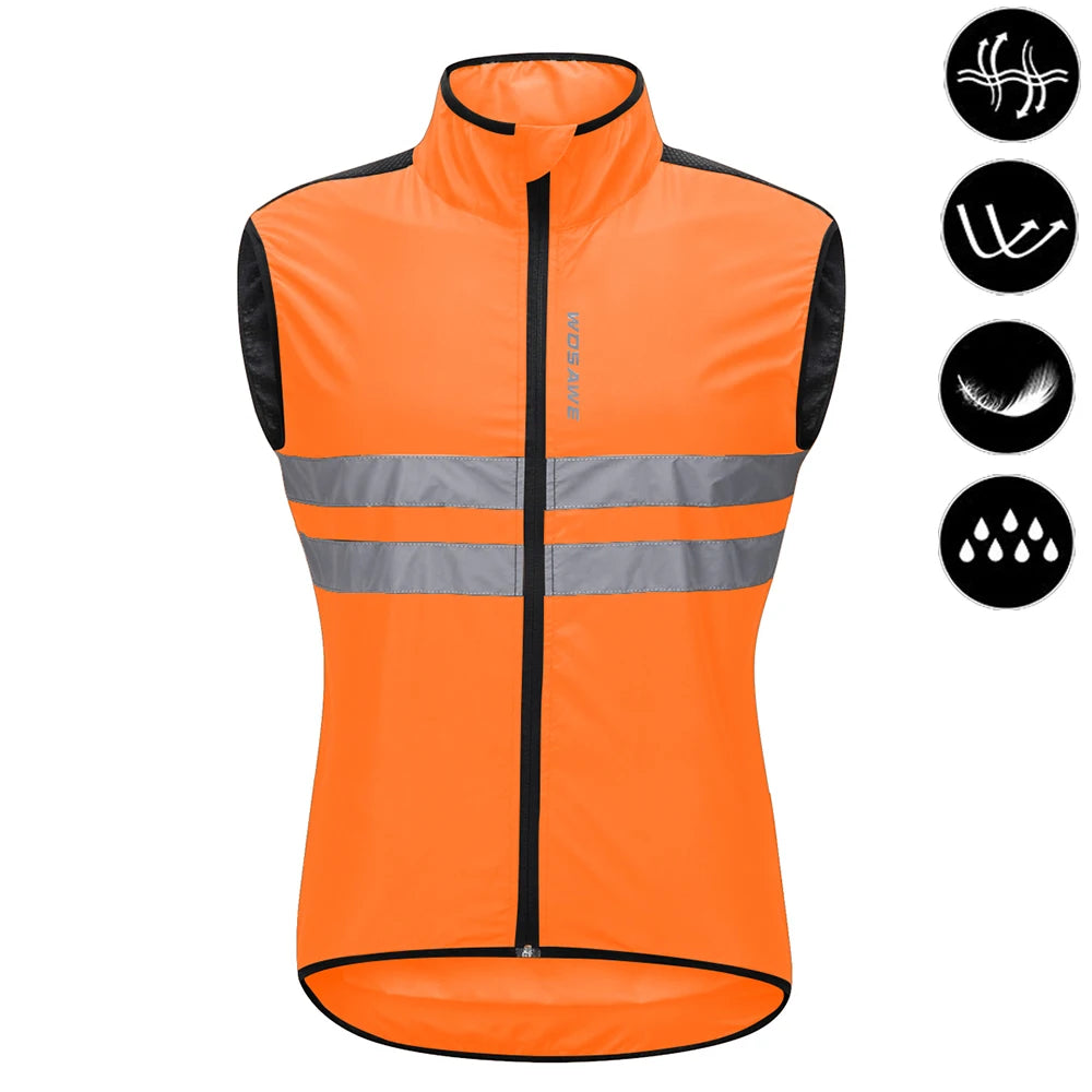 Coupe-Vent Cyclisme WOSAWE Imperméable Réfléchissant