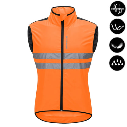 Coupe-Vent Cyclisme WOSAWE Imperméable Réfléchissant
