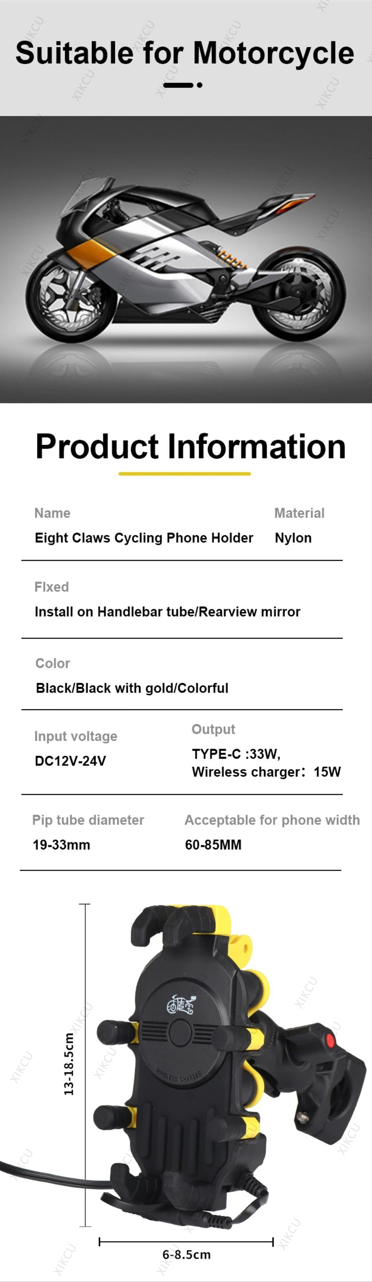 Support Téléphone Vélo Universel