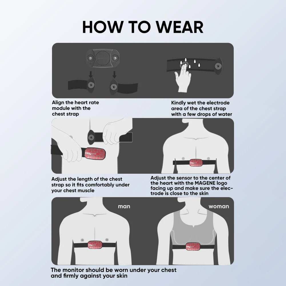 Ceinture cardio poitrine ANT+ Bluetooth CoreBeat