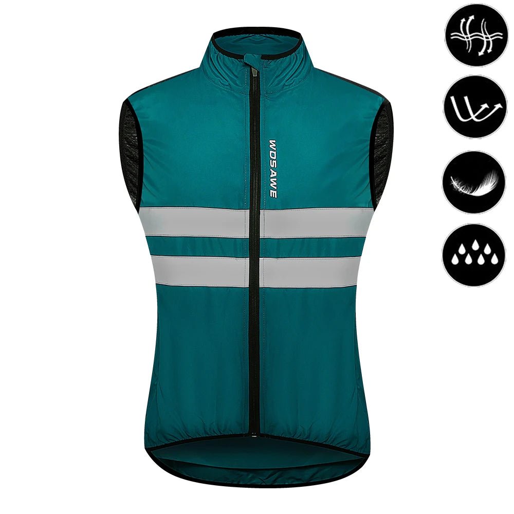 Coupe Vent Cyclisme WOSAWE Imperméable Réfléchissant Pliable Running - CoreBeat Vélo & Cyclisme