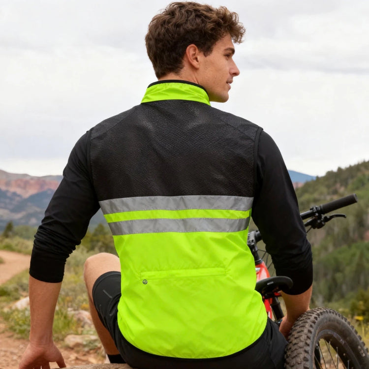 Coupe Vent Cyclisme WOSAWE Imperméable Réfléchissant Pliable Running - CoreBeat Vélo & Cyclisme