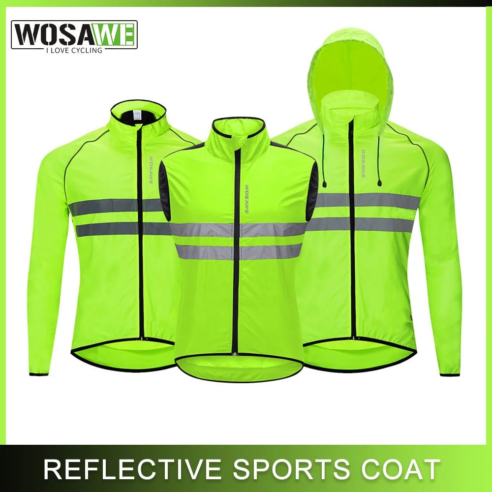 Coupe Vent Cyclisme WOSAWE Imperméable Réfléchissant Pliable Running - CoreBeat Vélo & Cyclisme