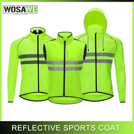 Coupe Vent Cyclisme WOSAWE Imperméable Réfléchissant Pliable Running - CoreBeat Vélo & Cyclisme