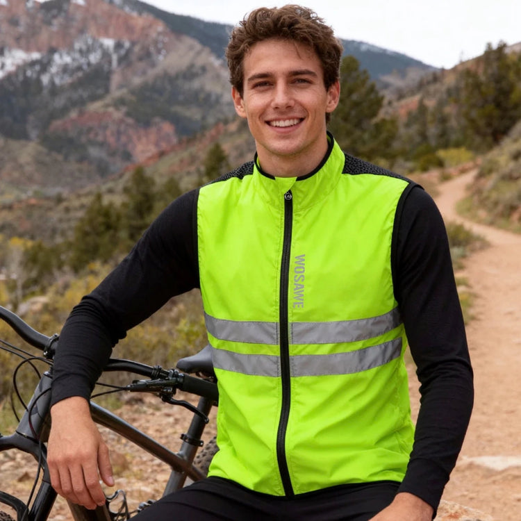 Coupe Vent Cyclisme WOSAWE Imperméable Réfléchissant Pliable Running - CoreBeat Vélo & Cyclisme
