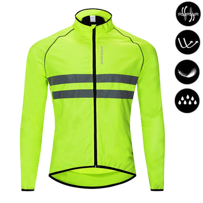 Coupe Vent Cyclisme WOSAWE Imperméable Réfléchissant Pliable Running - CoreBeat Vélo & Cyclisme
