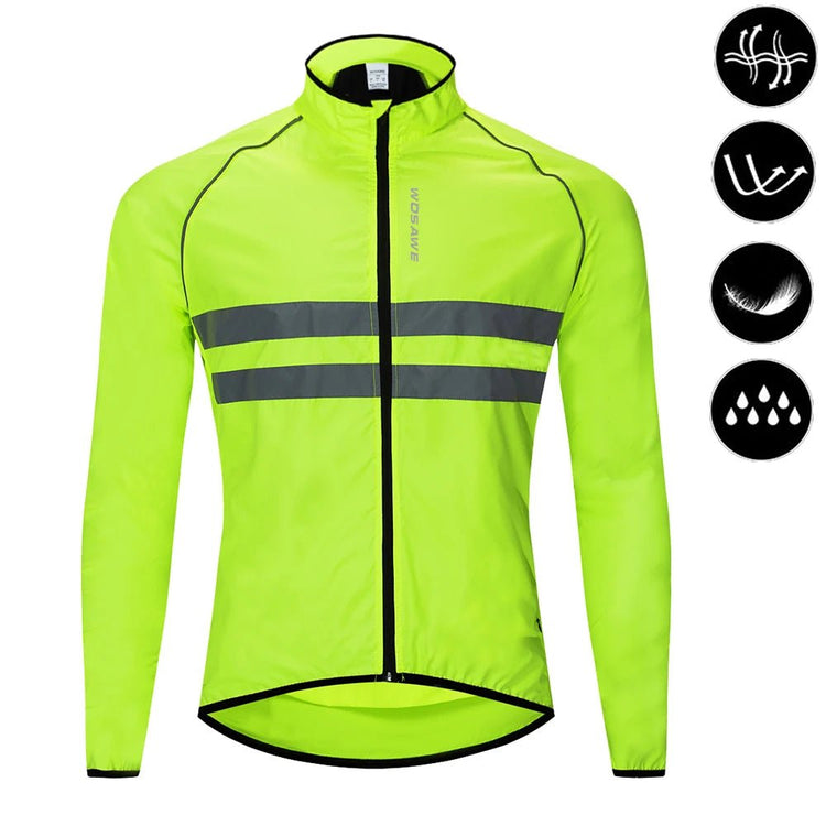 Coupe Vent Cyclisme WOSAWE Imperméable Réfléchissant Pliable Running - CoreBeat Vélo & Cyclisme