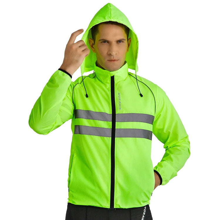 Coupe Vent Cyclisme WOSAWE Imperméable Réfléchissant Pliable Running - CoreBeat Vélo & Cyclisme