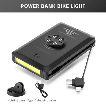Feu Avant Vélo Powerbank ROCKBROS 5000 - 10000mAh USB - C - CoreBeat Vélo & Cyclisme