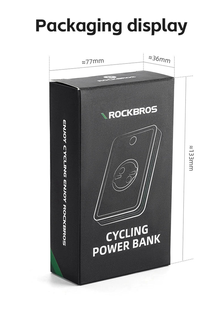 Feu Avant Vélo Powerbank ROCKBROS 5000 - 10000mAh USB - C - CoreBeat Vélo & Cyclisme