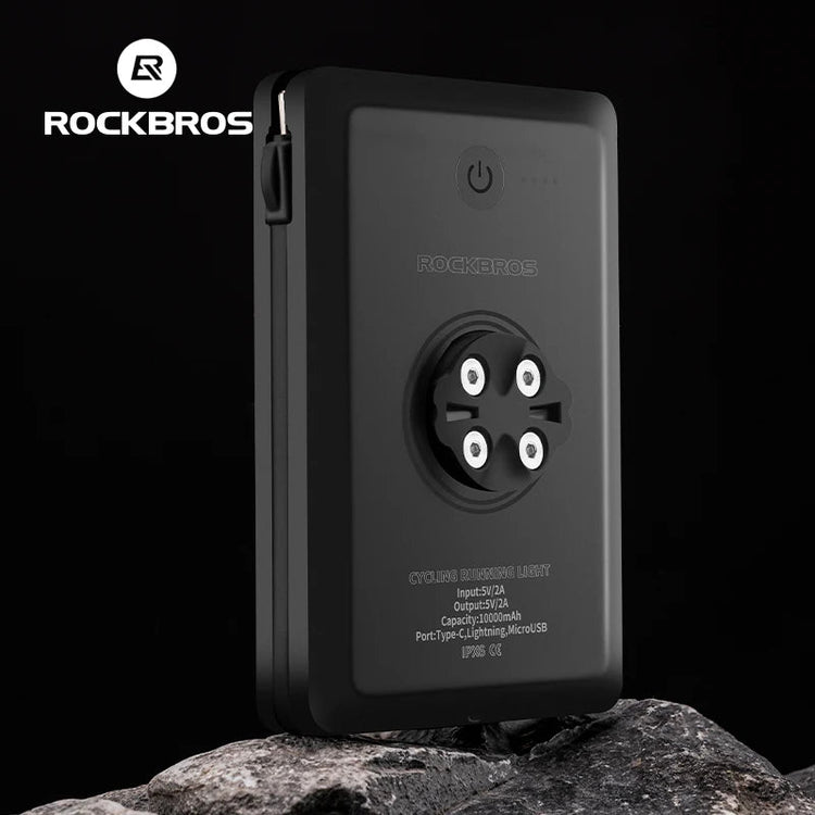 Feu Avant Vélo Powerbank ROCKBROS 5000 - 10000mAh USB - C - CoreBeat Vélo & Cyclisme