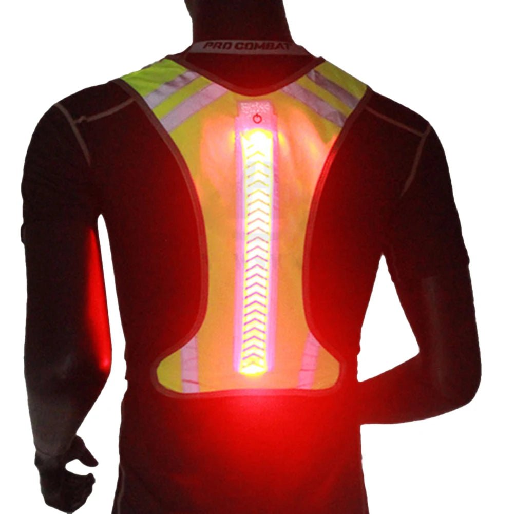 Gilet LED Réfléchissant Running Vélo Haute Visibilité - CoreBeat Sécurité Sport